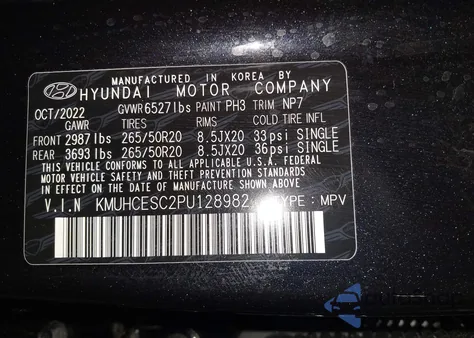 2023 Genesis Gv80 3.5T Awd Advanced from USA, damaged, VIN KMUHCESC2PU128982